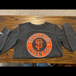 San Fransisco Giants Baseball Major League Fitness Gray Long Sleeve Shirt Small